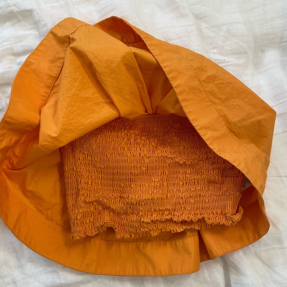 wilfred poplin crop top orange